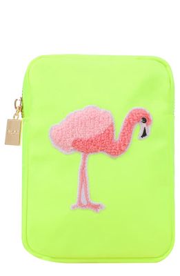 Bloc Bags Mini Flamingo Cosmetics Bag in Neon Yellow