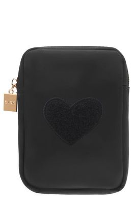 Bloc Bags Mini Heart Cosmetics Bag in Black/Black