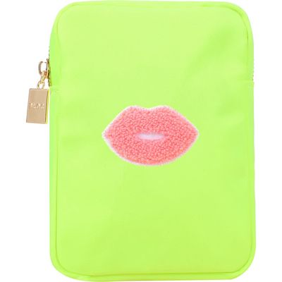 Bloc Bags Mini Kiss Cosmetics Bag in Neon Yellow 