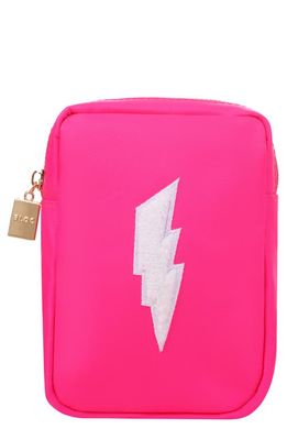 Bloc Bags Mini Lightening Bolt Cosmetics Bag in Hot Pink