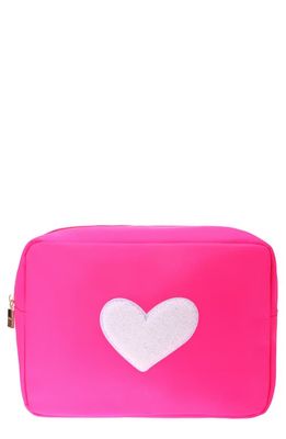 Bloc Bags XL Heart Cosmetics Bag in Hot Pink