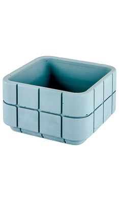 Block Design Tile Square Pot in Blue.