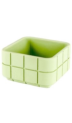 Block Design Tile Square Pot in Green.
