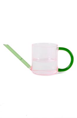 BLOCK Glass Watering Can in Pink/Green