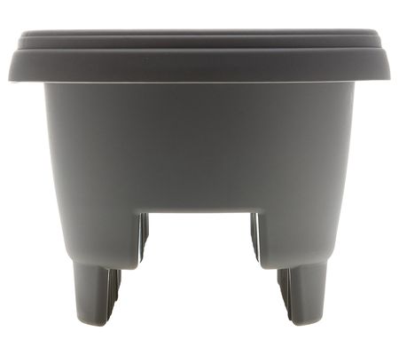 Bloem Modica Deck Rail Round Planter: 12", 2 Ga llon Capacity