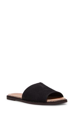Blondo Emilia Slide Sandal in Black Nubuck