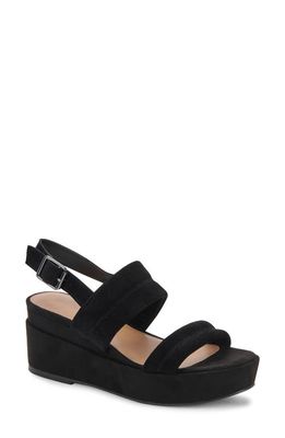 Blondo Nyla Slingback Platform Sandal in Black Leather