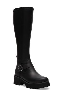 Blondo Verona Waterproof Knee High Platform Boot in Black Leather/Stretch