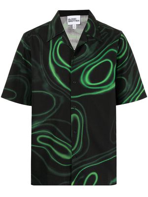 Blood Brother abstract-pattern short-sleeve shirt - Black