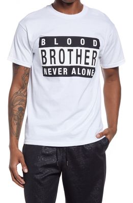Blood Brother Advisory Never Alone Graphic Tee in White