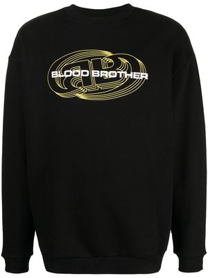 Blood Brother logo-print cotton sweatshirt - Black
