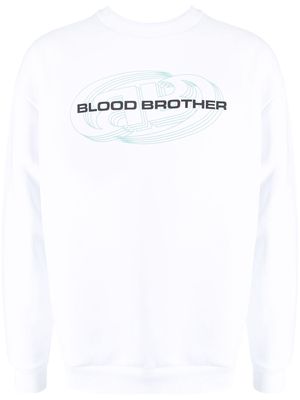 Blood Brother logo-print cotton sweatshirt - White