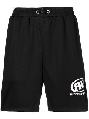 Blood Brother logo-print track shorts - Black