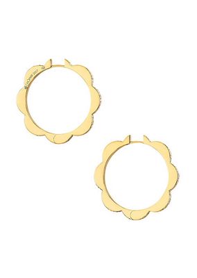 Bloom 18K Yellow Gold & Two-Tone Diamond Large Triplet Hoop Earrings