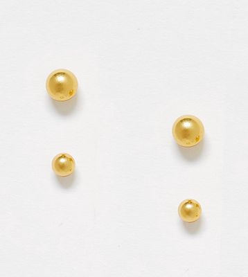 Bloom & Bay gold plated 2 pack stud earrings