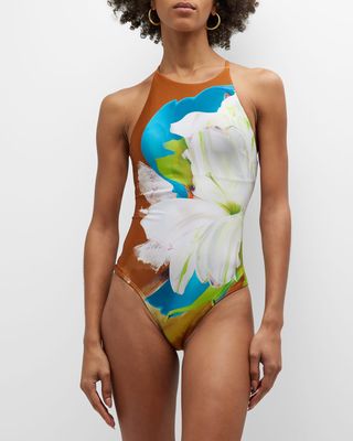 Bloom Halter One-Piece Swimsuit