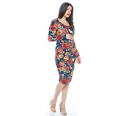 Blooming Women Maternity Printed Bodycon Dress