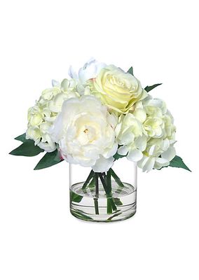 BLOOMS Faux Rose, Peony & Hydrangea Bouquet