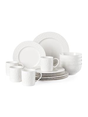 Blossom Lane 16-Piece Dinnerware Set - White - White