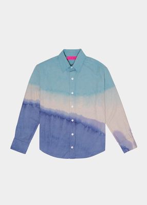 Blot Dip-Dyed Cashmere Collared Shirt