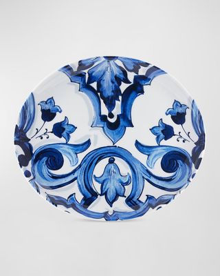 Blu Mediterraneo Fiore Oval Serving Plate