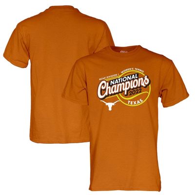 BLUE 84 Burnt Orange Texas Longhorns 2022 NCAA Women's Tennis National Champions T-Shirt