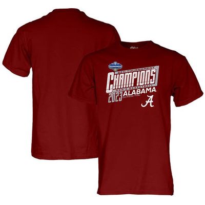 BLUE 84 Crimson Alabama Crimson Tide 2023 SEC Men's Basketball Conference Tournament Champions Locker Room T-Shirt in Cardinal