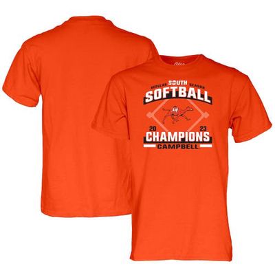 BLUE 84 Orange Campbell Fighting Camels 2023 Big South Softball Regular Season Champions T-Shirt