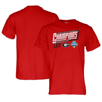 BLUE 84 Red Georgia Bulldogs 2023 SEC Women's Tennis Champions T-Shirt