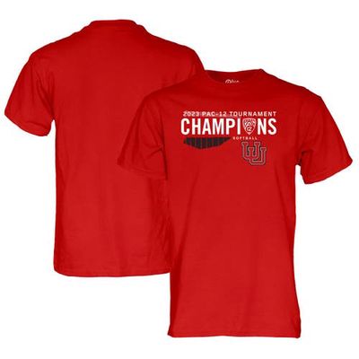 BLUE 84 Red Utah Utes 2023 PAC-12 Softball Conference Tournament Champions T-Shirt