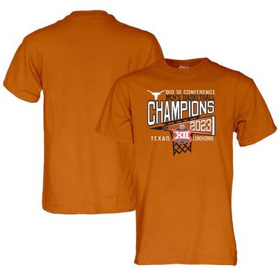 BLUE 84 Texas Orange Texas Longhorns 2023 Big 12 Men's Basketball Conference Tournament Champions Locker Room T-Shirt