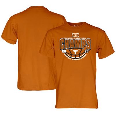 BLUE 84 Texas Orange Texas Longhorns 2023 Big 12 Women's Basketball Regular Season Champions T-Shirt in Burnt Orange