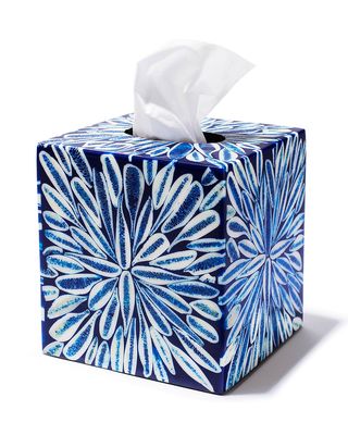Blue Almendro Tissue Box Cover