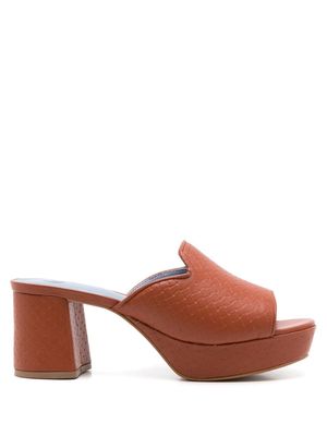 Blue Bird Shoes block-heel leather sandals - Brown