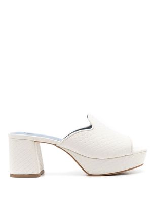 Blue Bird Shoes block-heel leather sandals - White