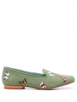 Blue Bird Shoes butterfly-detail loafers - Green