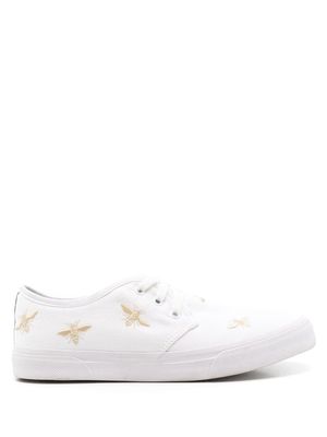 Blue Bird Shoes canvas embroidered-motif sneakers - White