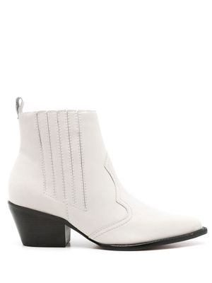 Blue Bird Shoes Country leather ankle boots - White