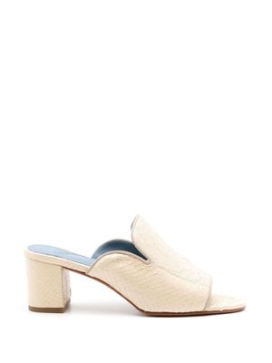 Blue Bird Shoes embossed leather mules - Neutrals