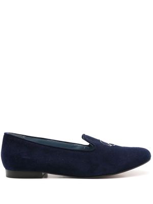Blue Bird Shoes Face To Face suede loafers - Black