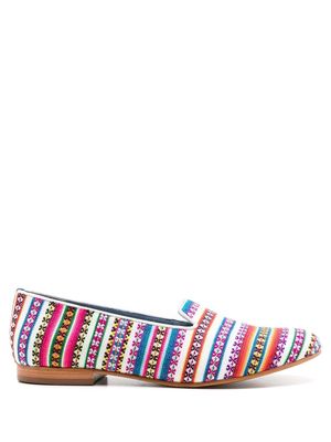 Blue Bird Shoes geometric-print loafers - Multicolour
