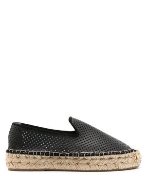 Blue Bird Shoes perforated leather espadrilles - Black
