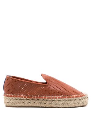 Blue Bird Shoes perforated leather espadrilles - Brown