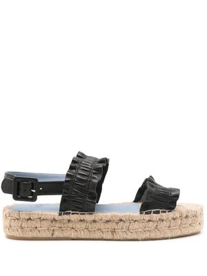 Blue Bird Shoes platform-sole leather sandals - Black