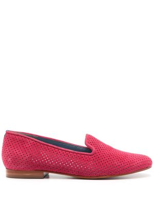 Blue Bird Shoes Saudade perforated suede loafers - Pink