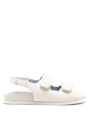 Blue Bird Shoes touch-strap straw sandals - White