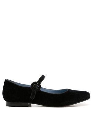 Blue Bird Shoes velvet ballerina flats - Black