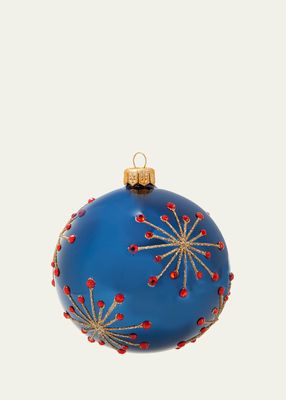 Blue Burst Ball Christmas Ornament