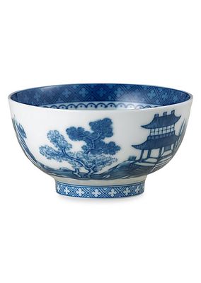 Blue Canton Porcelain Dessert Bowl