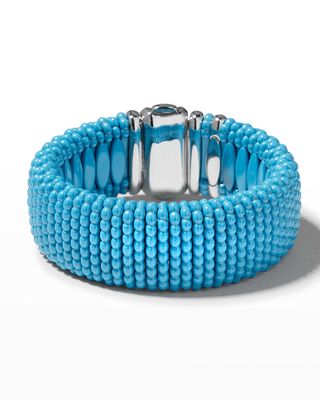 Blue Caviar Ceramic Bracelet, 23mm